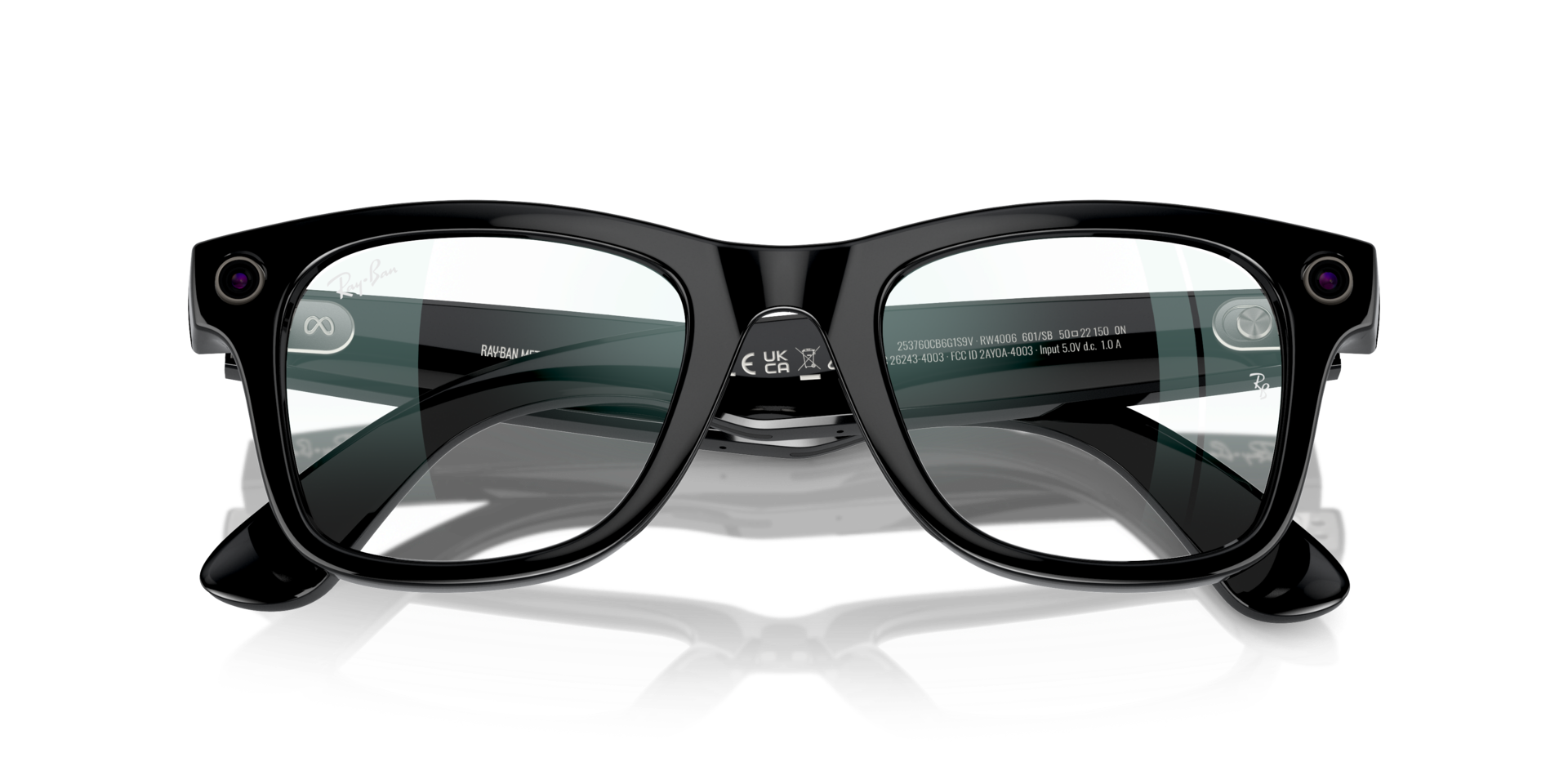 Ray-Ban | Meta Wayfarer Large Shiny Black - Premium Meta Wayfarer from Ray-Ban - Just Rs. 29900! Shop now at Laxmi Opticians