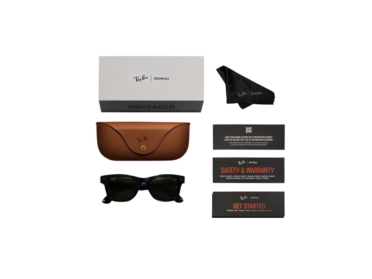 Ray-Ban | Meta Wayfarer Large Matte Black - Premium Meta Wayfarer from Ray-Ban - Just Rs. 35700! Shop now at Laxmi Opticians
